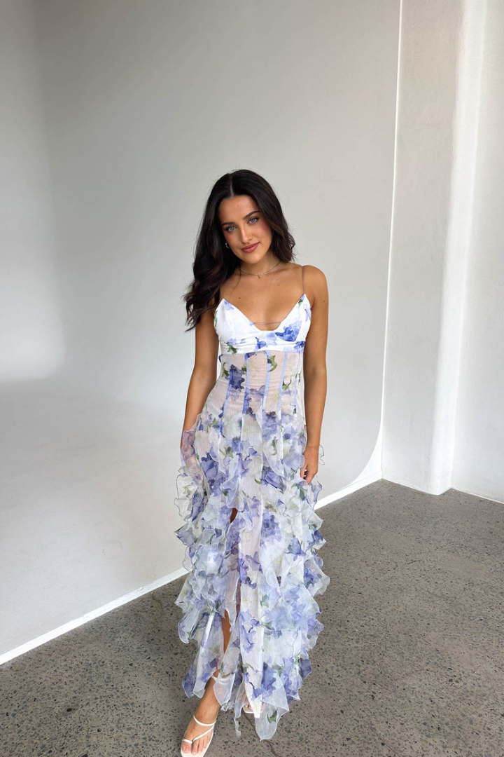 Elora | Besticktes Maxikleid
