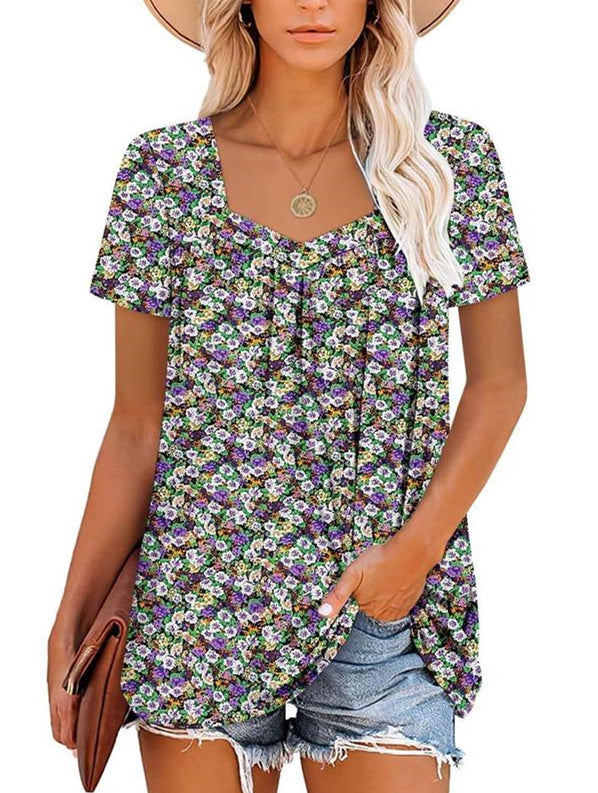 Soreya | Luftiges Top mit Garten-Print
