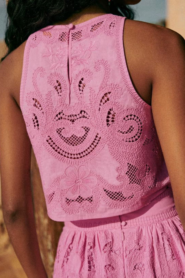 Moise | Rosa Spitzen-Set