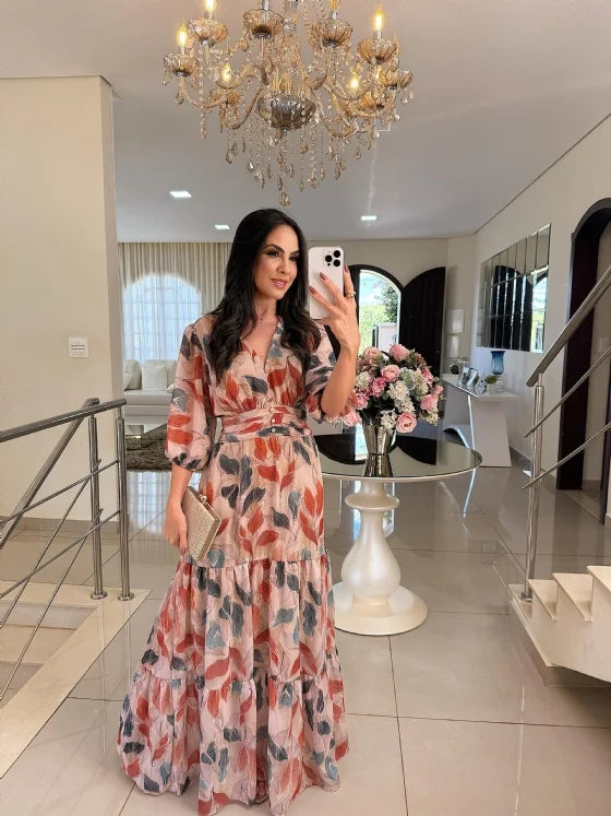 Elodie | Kleid Mit Gestreifter Eleganz