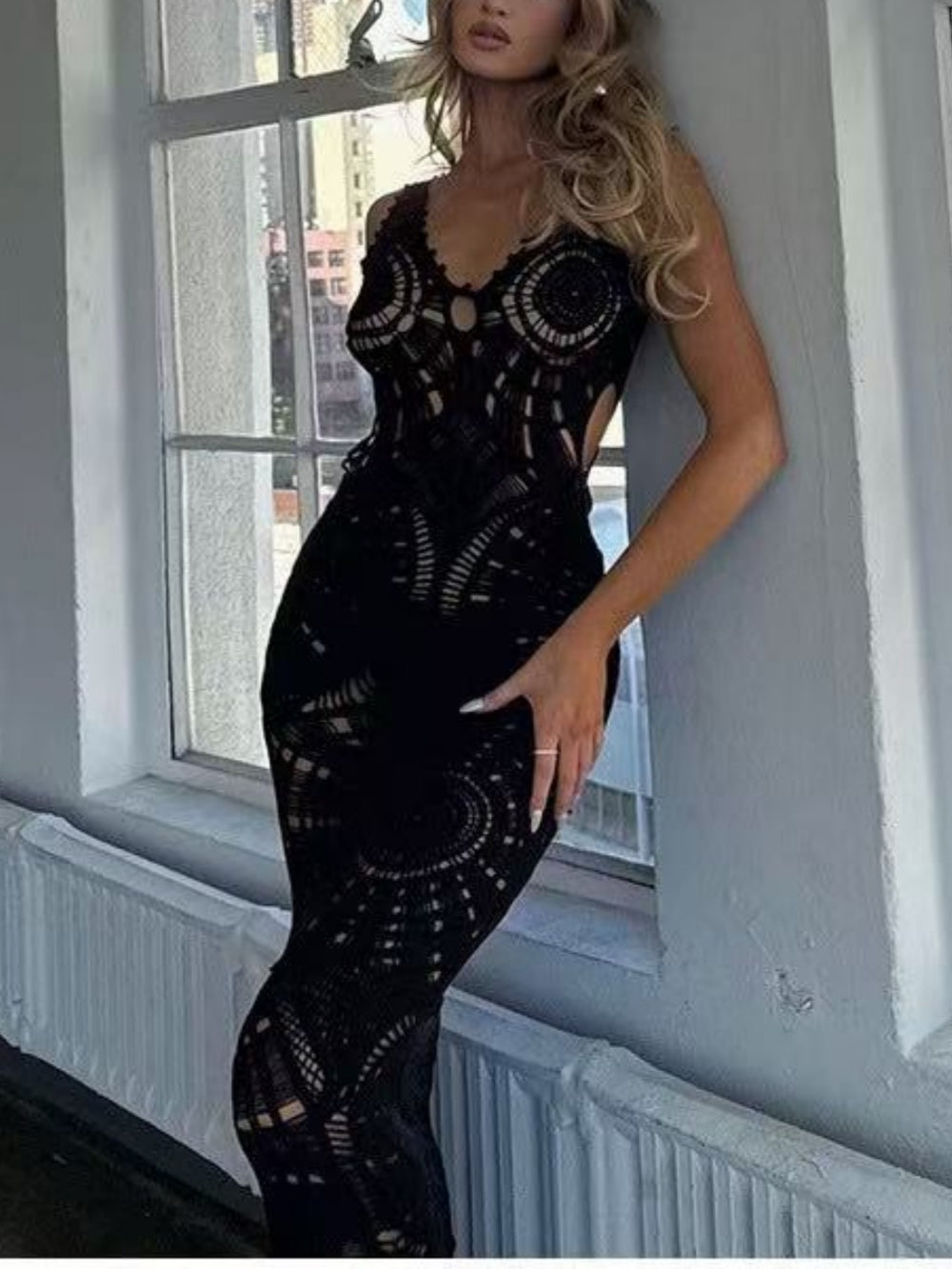 Monica | Schickes ärmelloses Maxikleid