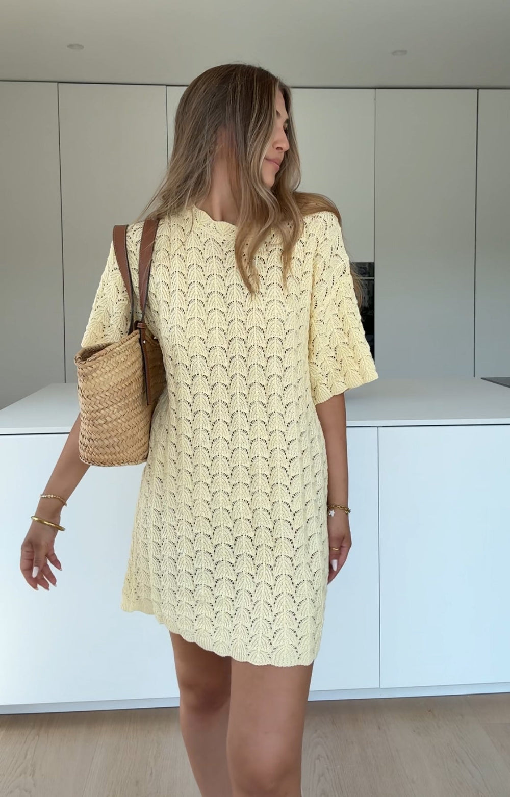 Sylvia | Häkeldress in Zitronengelb