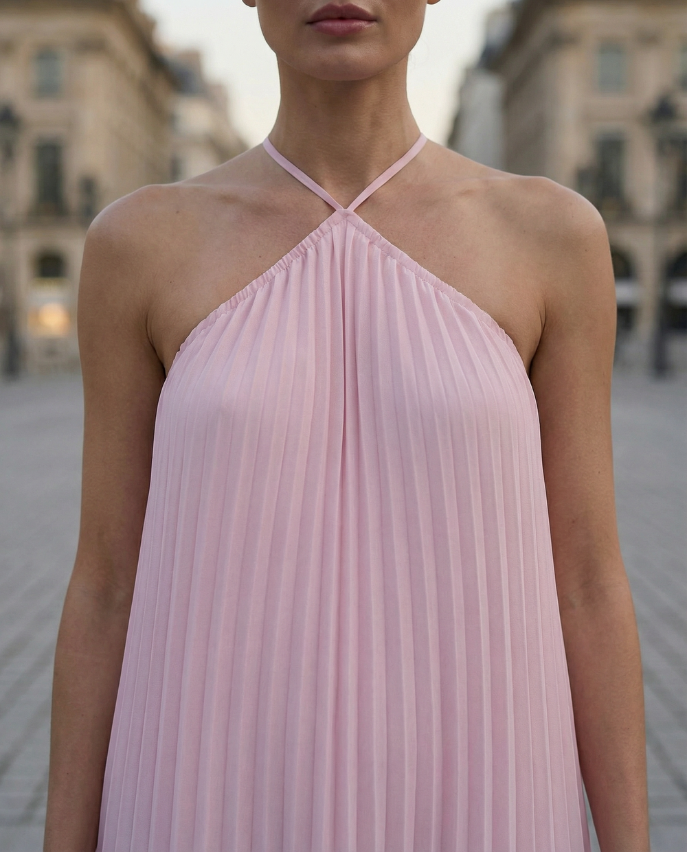 Elegantes trägerloses A-Linien-Maxi-Kleid mit Faltenwurf