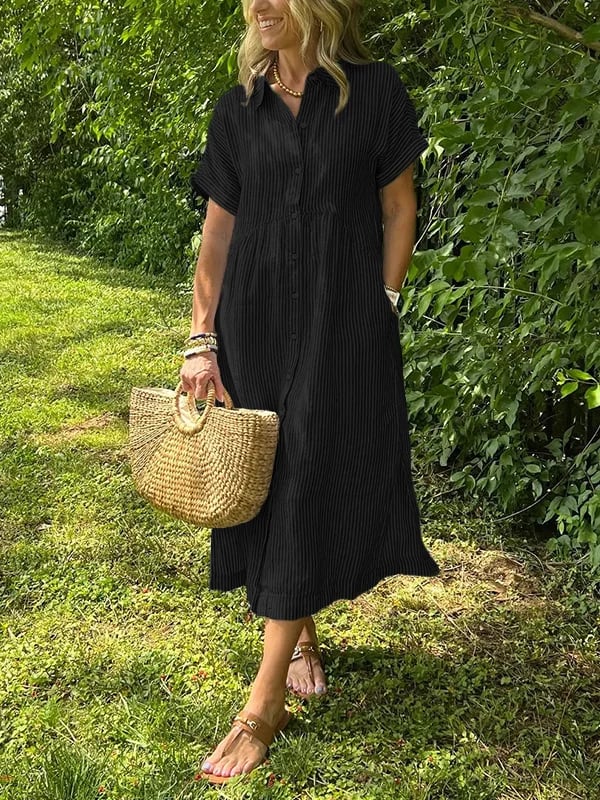 Amirah | Elegant Stripe Dress