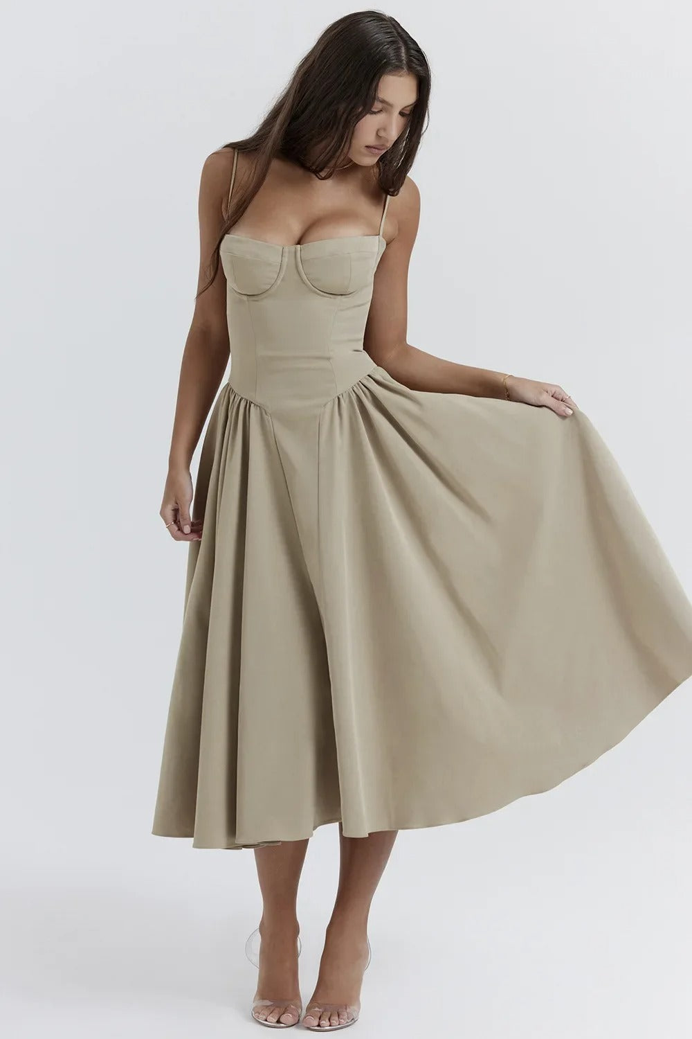 Michaela | Ärmelloses Midikleid