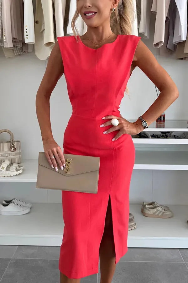 Shayne | Ärmelloses Midi-Kleid