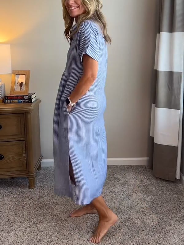 Udela | Elegantes gestreiftes Kleid