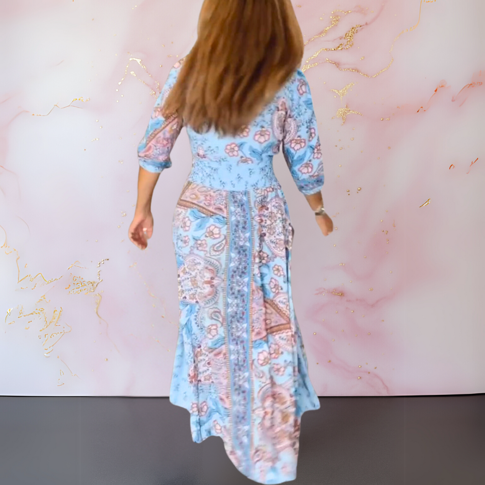 Vaida | Elegantes Sommerkleid mit V-Ausschnitt