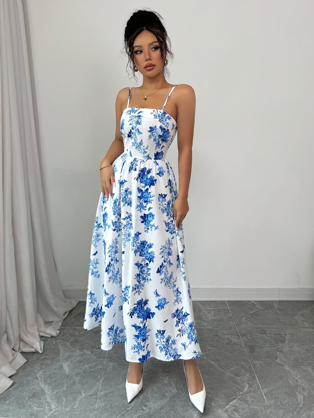 Seraphina | Maxikleid mit Carmenausschnitt