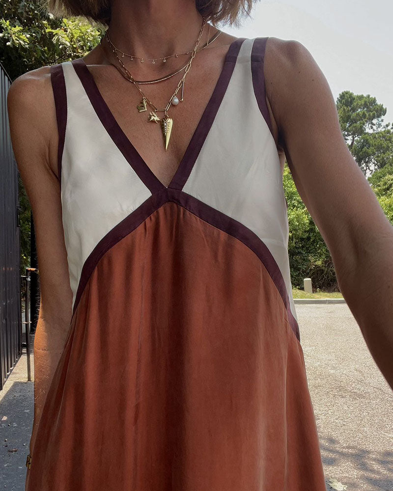 Jacky | Leichtes Maxikleid mit V-Ausschnitt