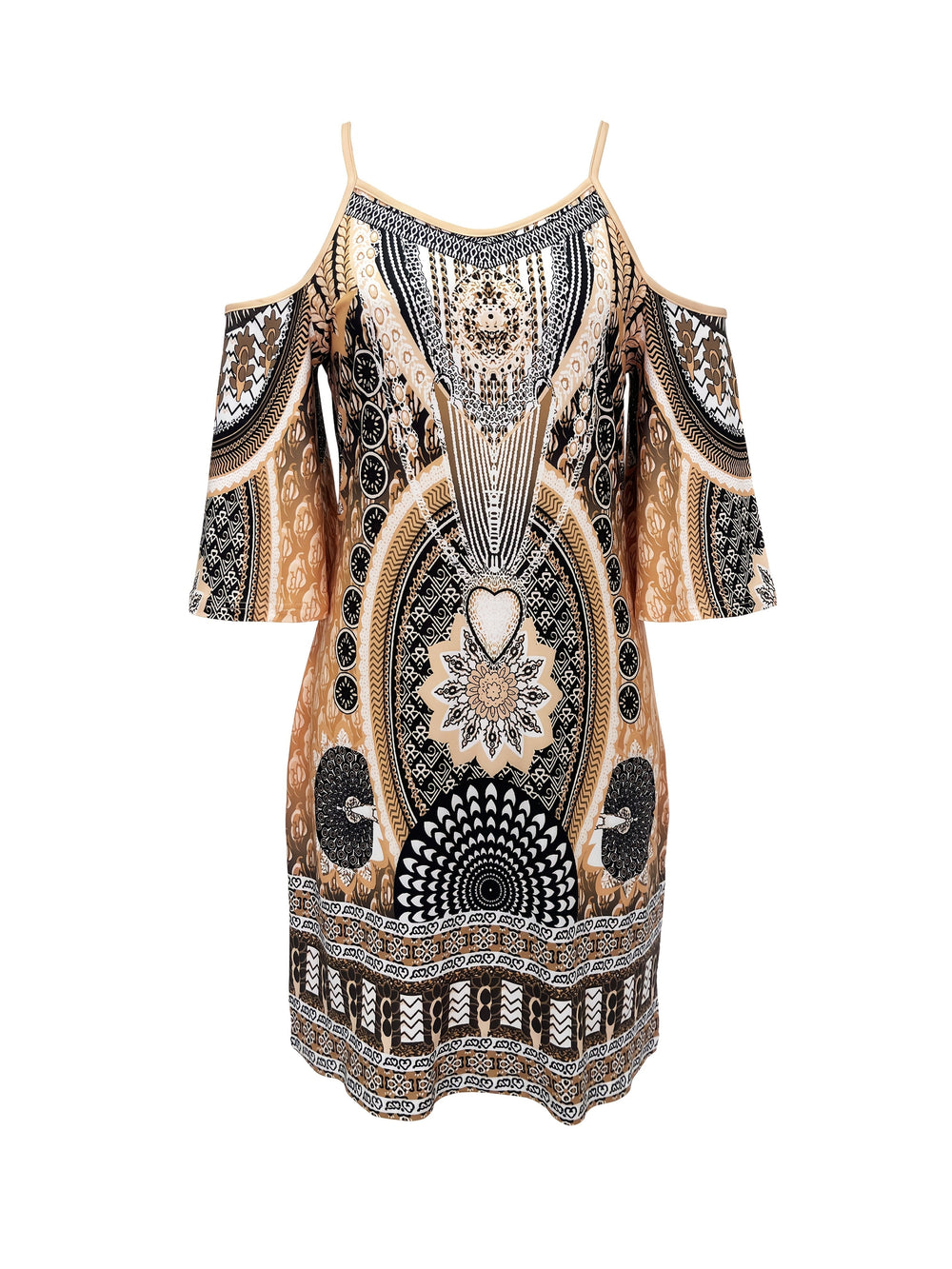 Ophelia | Boho-Tunika-Kleid mit Print
