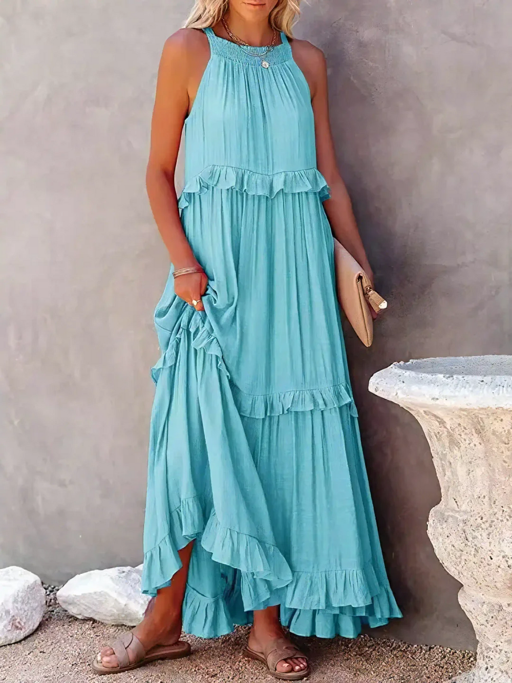 Vesa | Fließendes Kleid mit Rüschen