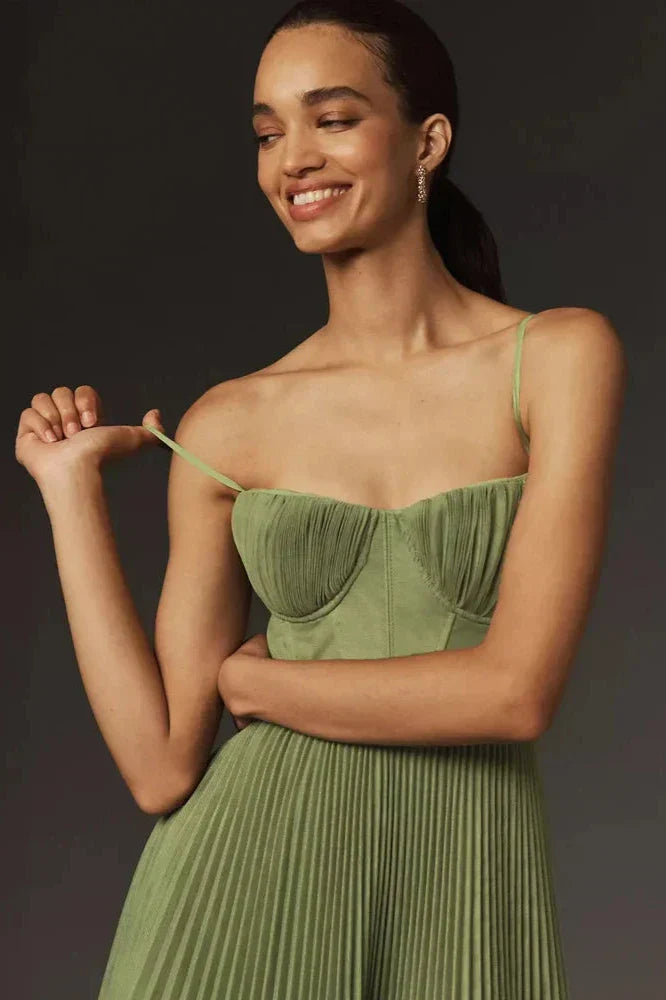 Isabella | Plissiertes Tüll-Midikleid