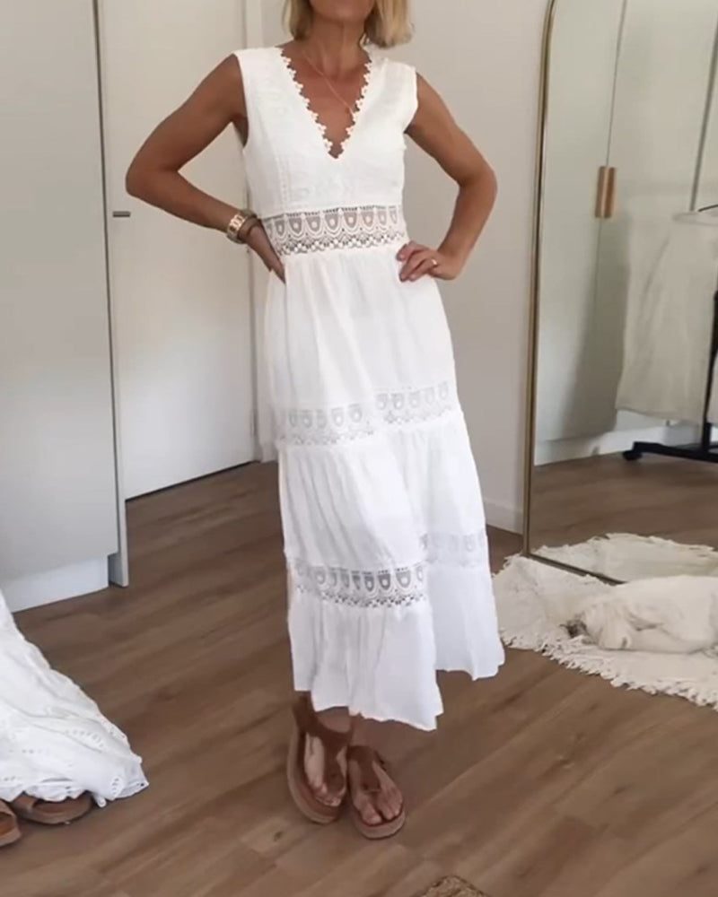 Kim | Spitzenkleid mit V-Ausschnitt