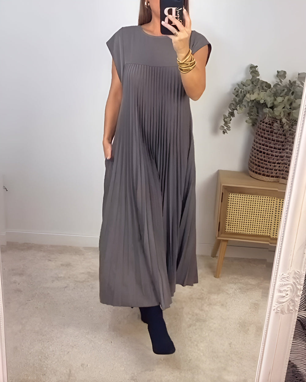 Simone | Robe plissée légère et raffinée