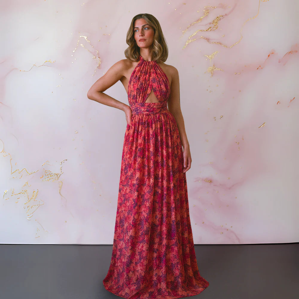 Veronica | Elegantes Maxikleid mit Blumenprint