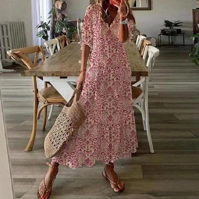Wendy | Langes Boho-Chic-Spitzenkleid in Weiß mit Volants