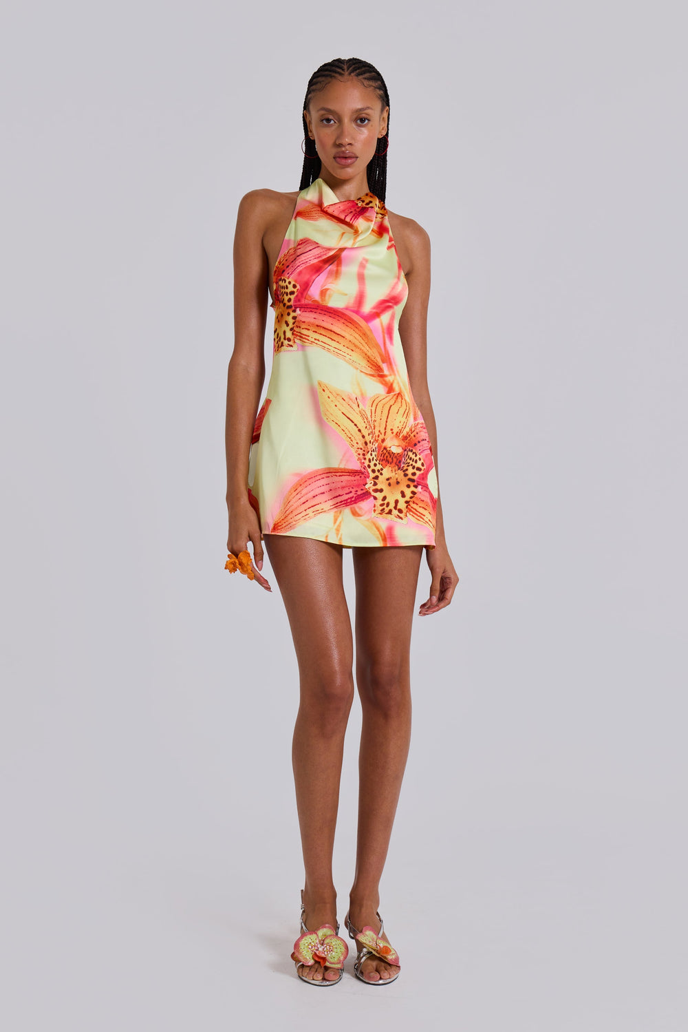 Lana | Tropisches Neckholder-Minikleid