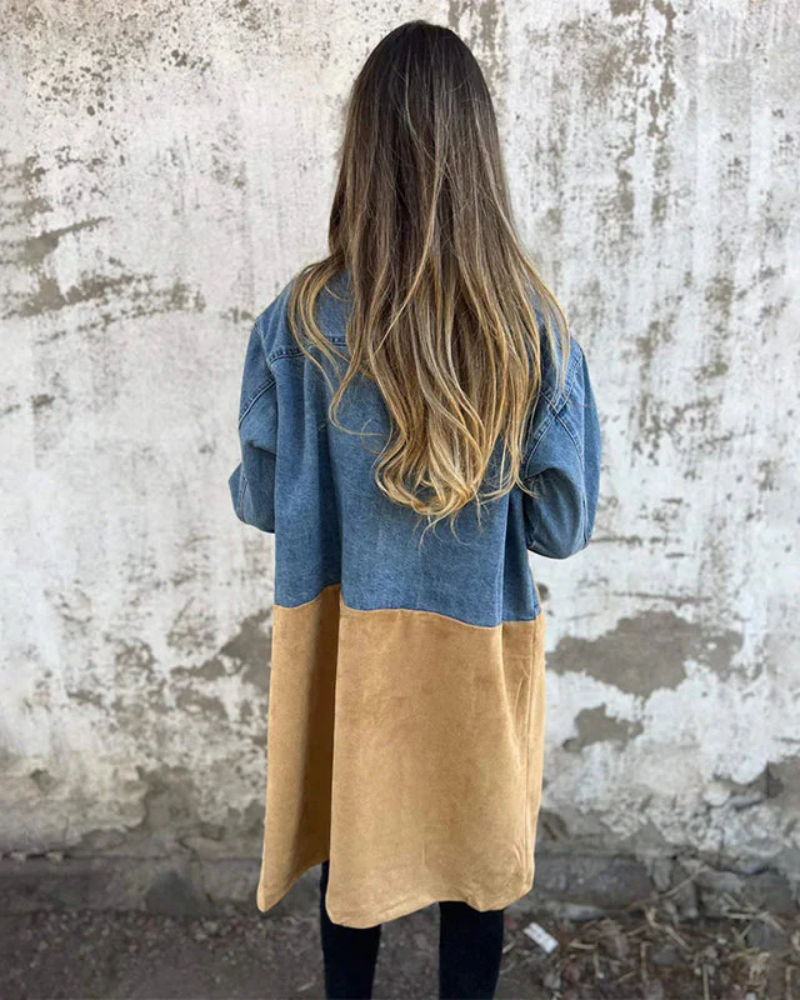 Concetta | Denim- und semmelledermantel