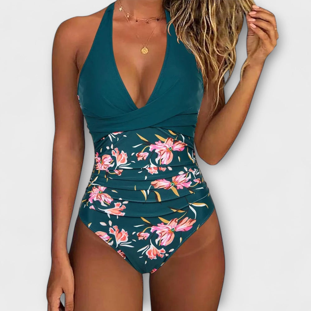 Florence | Eleganter Damen-Badeanzug mit V-Ausschnitt
