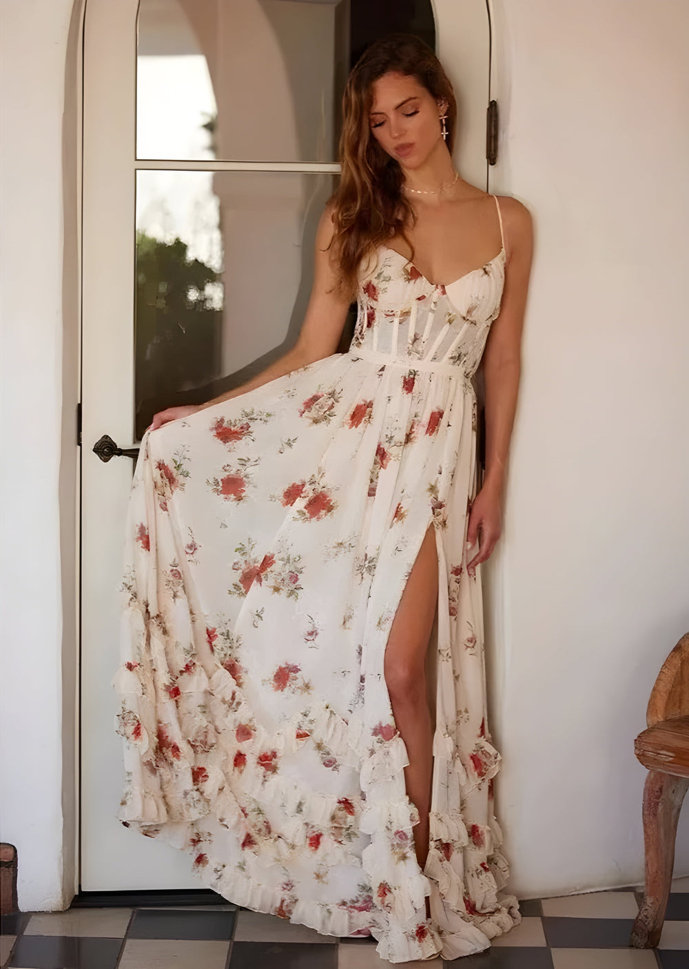 Esmee | Langes Blumenkleid