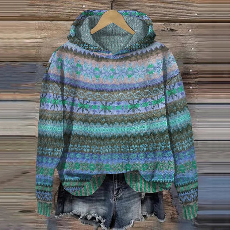 Gabrielle | Ethnisch-retro Kapuzenpullover