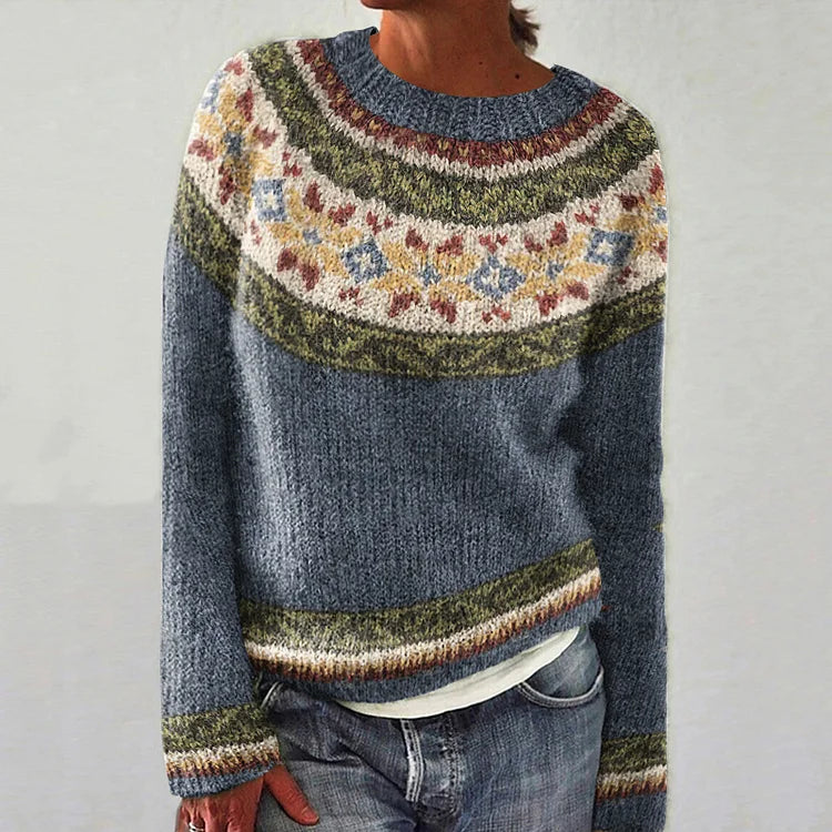 Melinda | Retro-Farbblock-Pullover