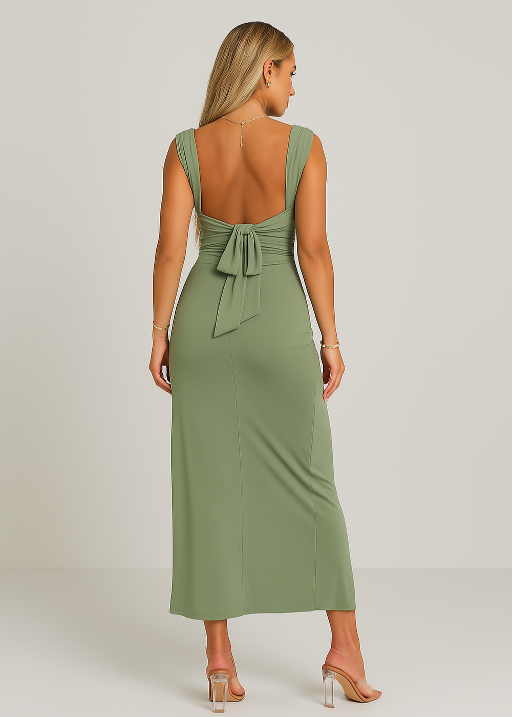 Eline | Hübsches Kleid mit Schleife und Schlitz