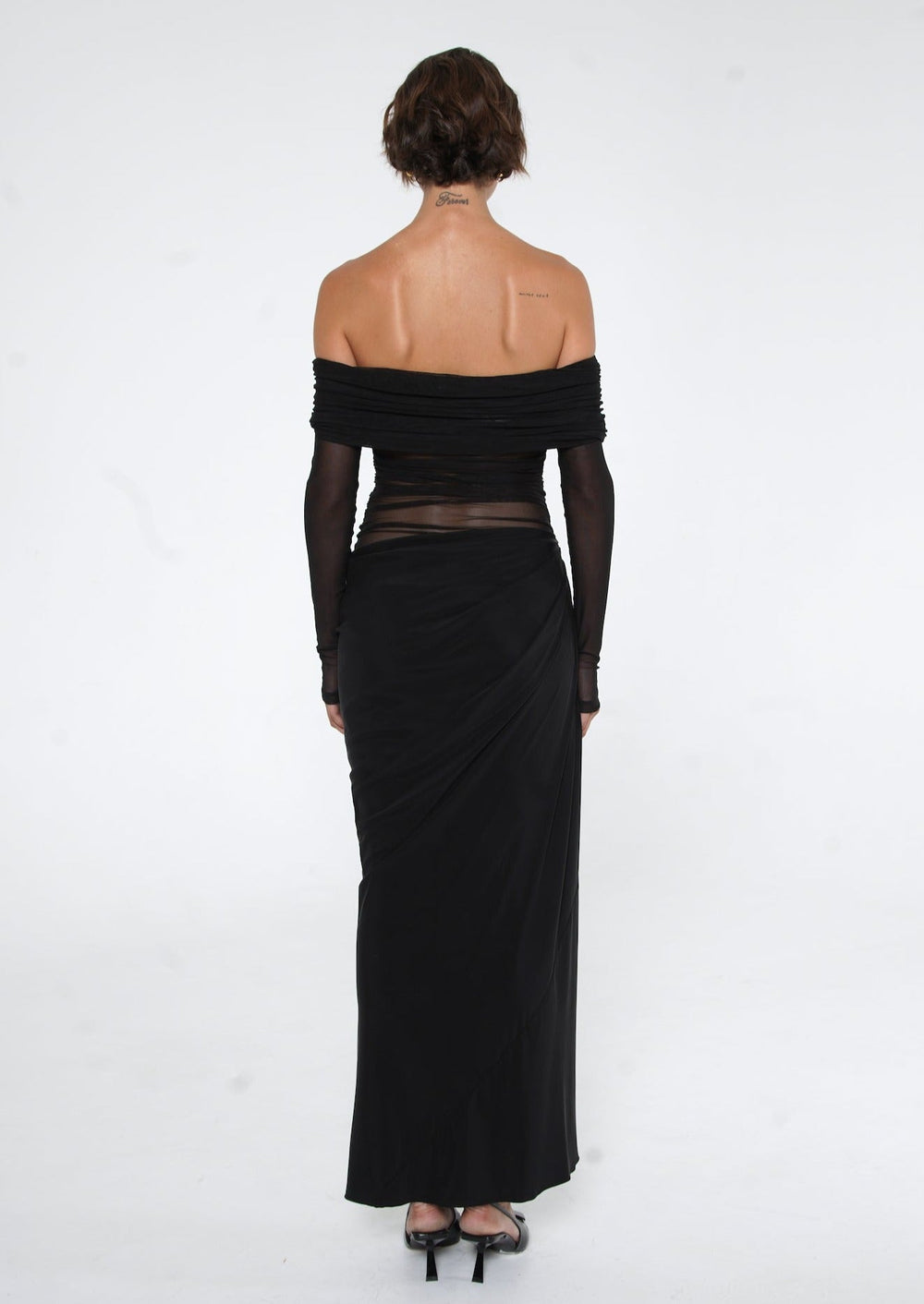 Lydia | Maxikleid mit drapiertem Rücken