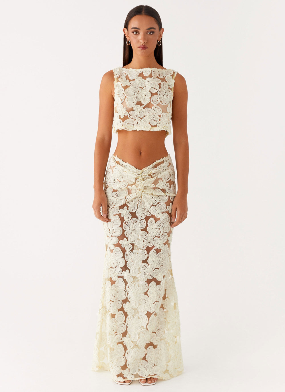 Julietta | Transparentes Set mit Blumenmuster