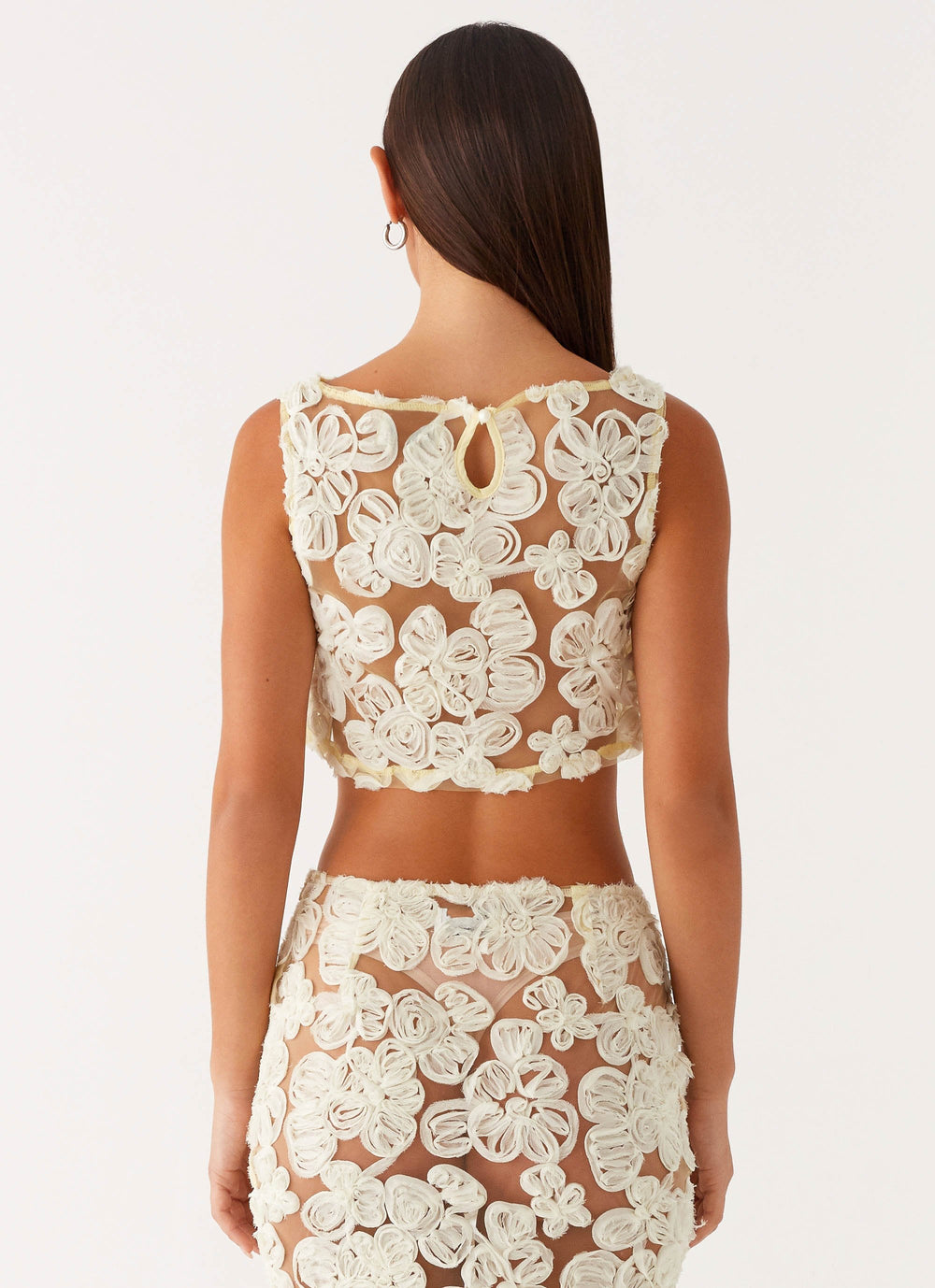 Julietta | Transparentes Set mit Blumenmuster