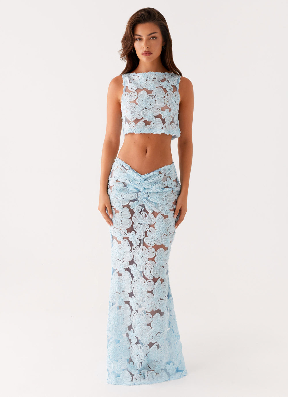 Julietta | Transparentes Set mit Blumenmuster