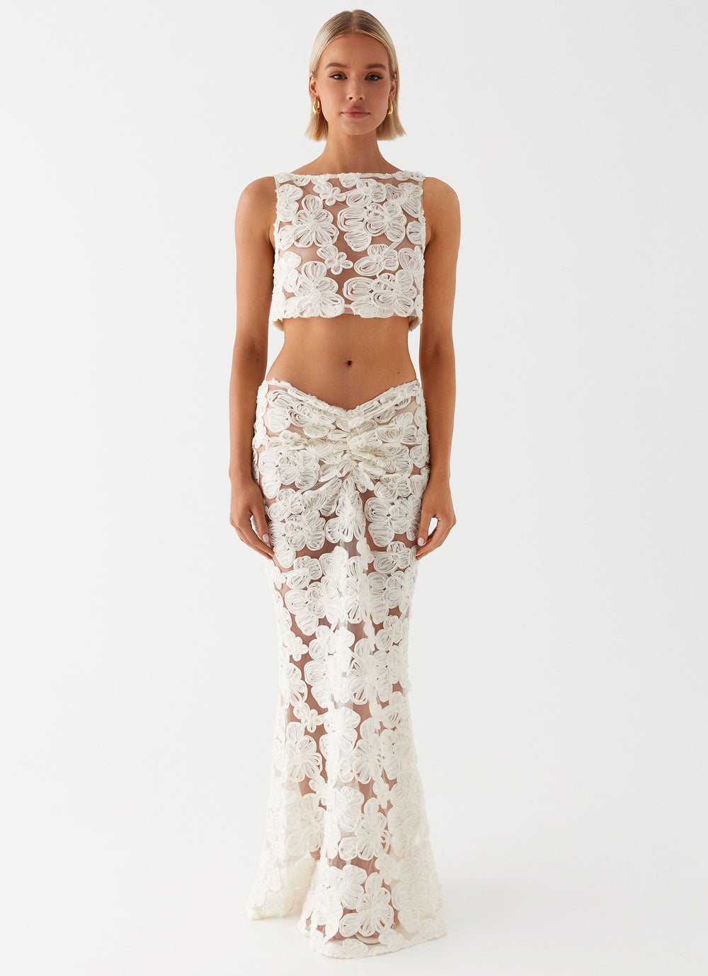 Julietta | Transparentes Set mit Blumenmuster