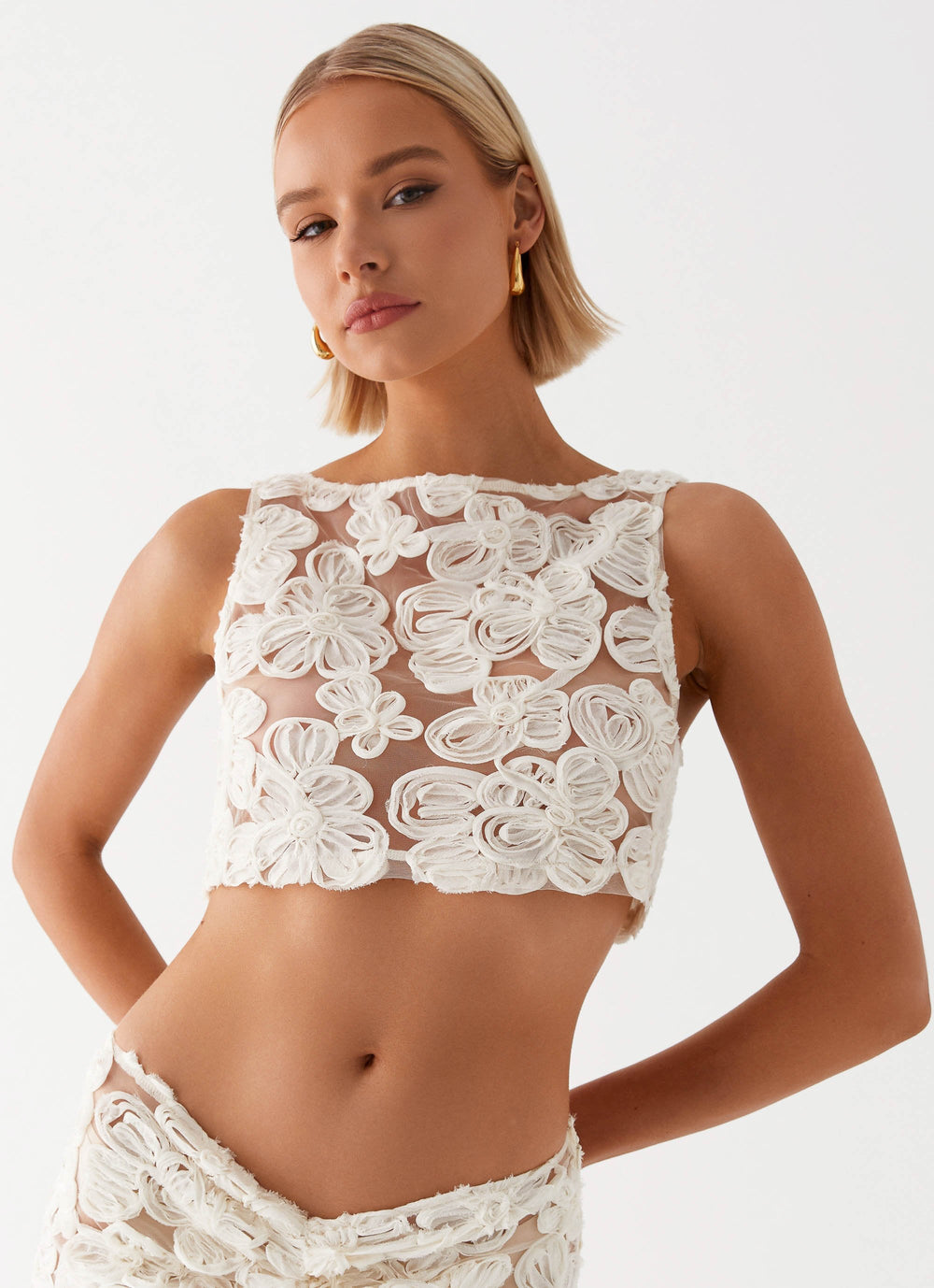 Julietta | Transparentes Set mit Blumenmuster