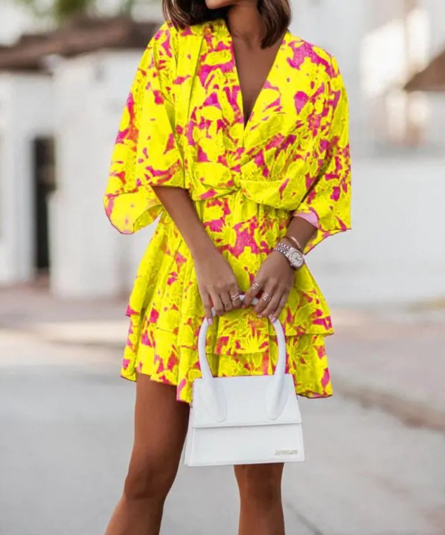 Valeria | Bohemian Blumen-Minidress