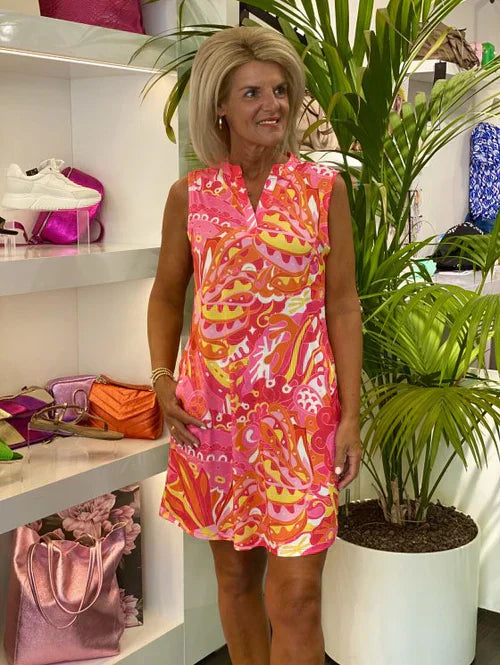 Ella | Ärmelloses V-Ausschnitt Kleid