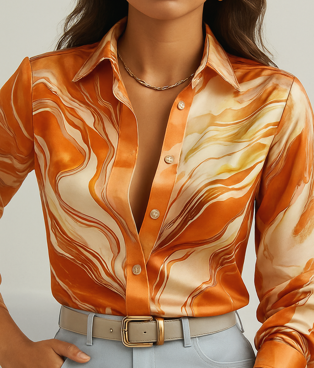 Leora | Satin Flow Hemd