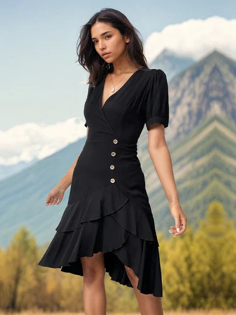 Lindsey | Elegantes Kleid mit V-Ausschnitt