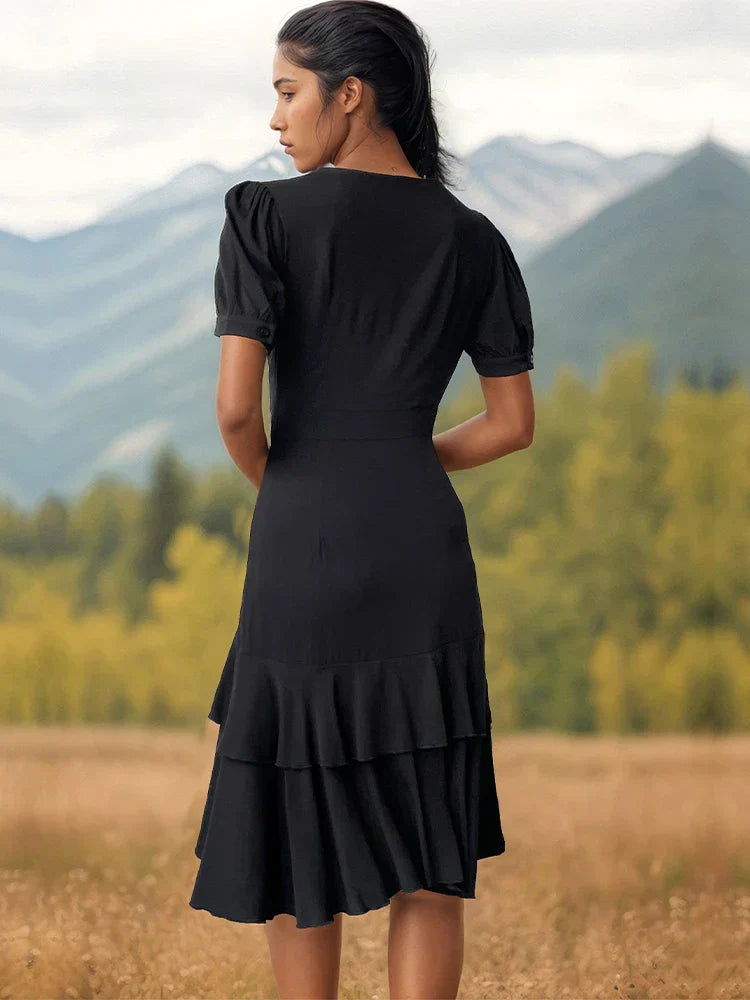 Lindsey | Elegantes Kleid mit V-Ausschnitt