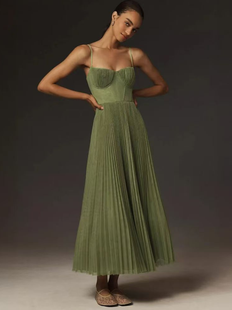 Jasira | Romantisches plissiertes Kleid