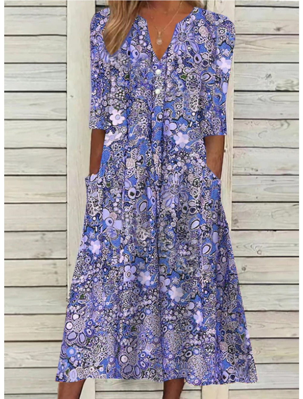 Raziela | Fließendes Kleid mit Bauchbedeckung