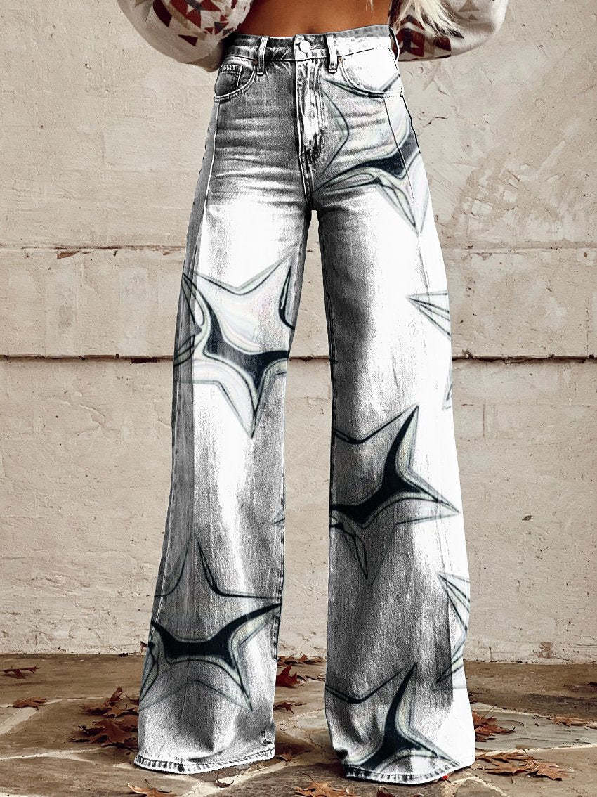 Sara | Klassische Retro-Hosen mit weitem Streifen für Damen
