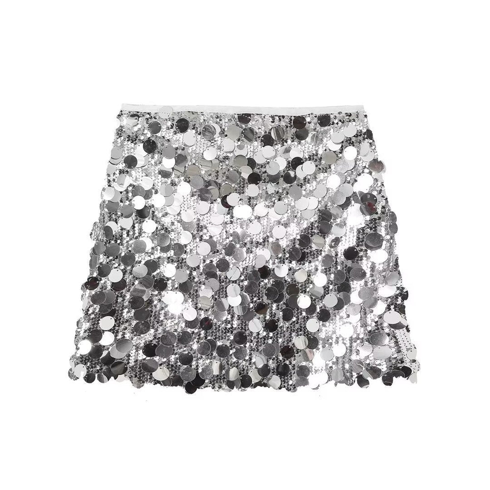 Londyn | Glitzernder schwarzer Pailletten-Minirock