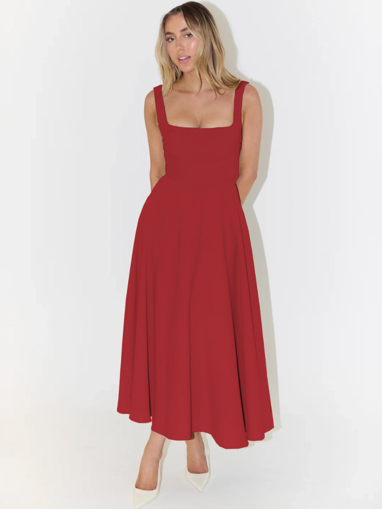 Lucinda | Kleid mit purpurroter Eleganz