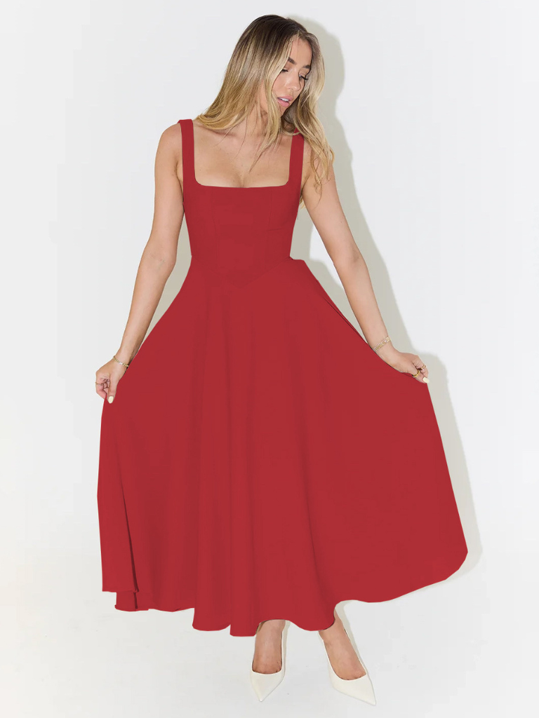 Lucinda | Kleid mit purpurroter Eleganz