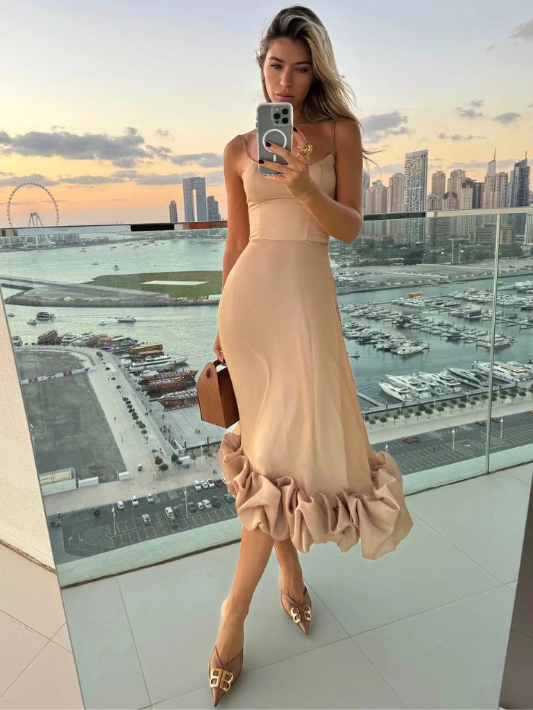 Violet | Elegantes Rüschenkleid