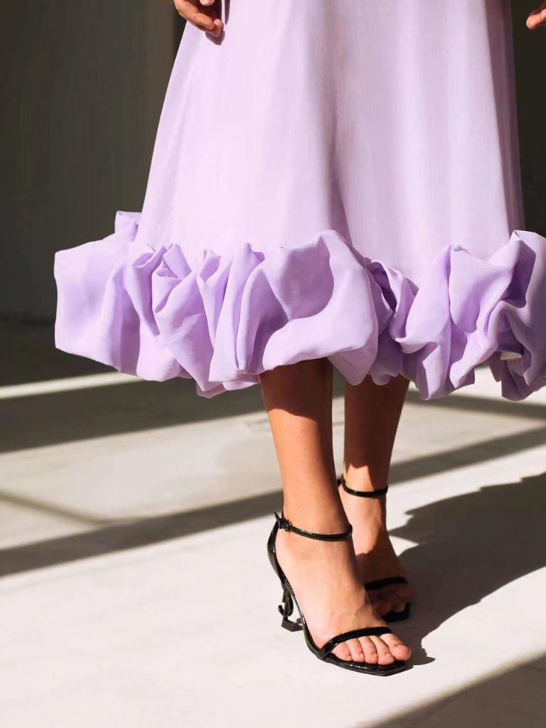 Violet | Elegantes Rüschenkleid