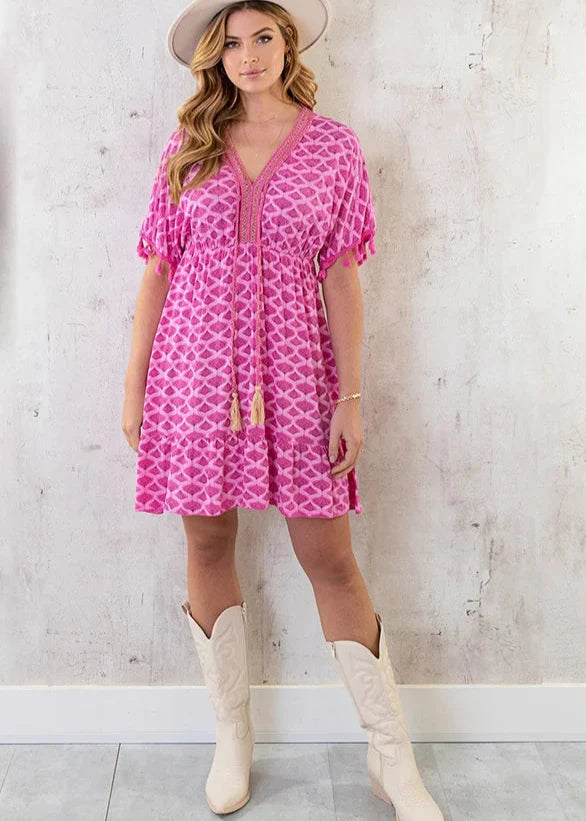 Ella | Bequemes, locker sitzendes Midikleid