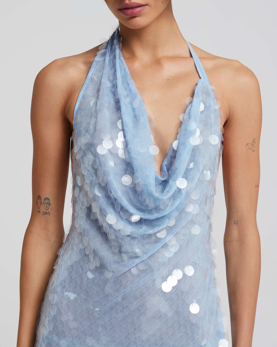 Naline | Maxikleid mit Pailletten und Neckholder