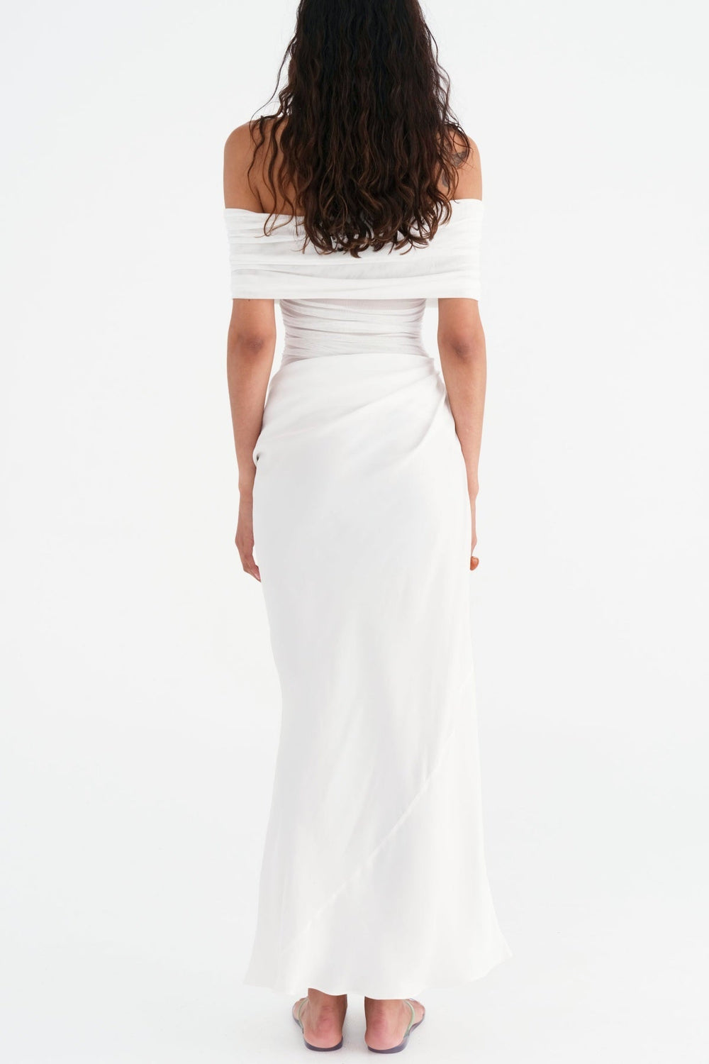 Lydia | Maxikleid mit drapiertem Rücken